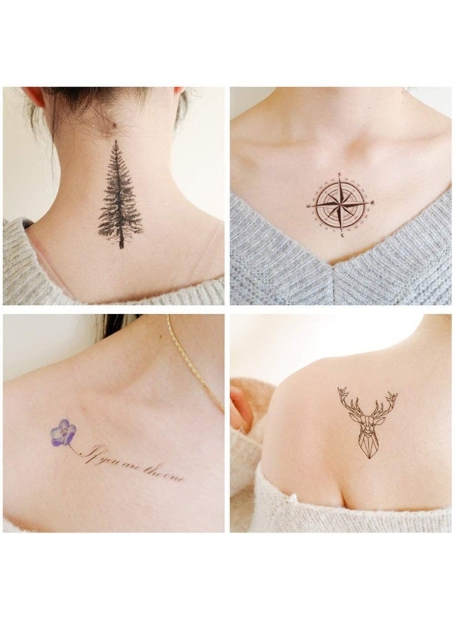 Everjoy تاتو مؤقت صغير واقعي من إيفرجوي - أكثر من 400 نمط، 60 قطعة من الاقتباسات الملهمة، الكلمات، الخطوط، الزهور، الأوراق، الأعمال الفنية، تاتو الرسائل للنساء، الرجال والبالغين - Image 4