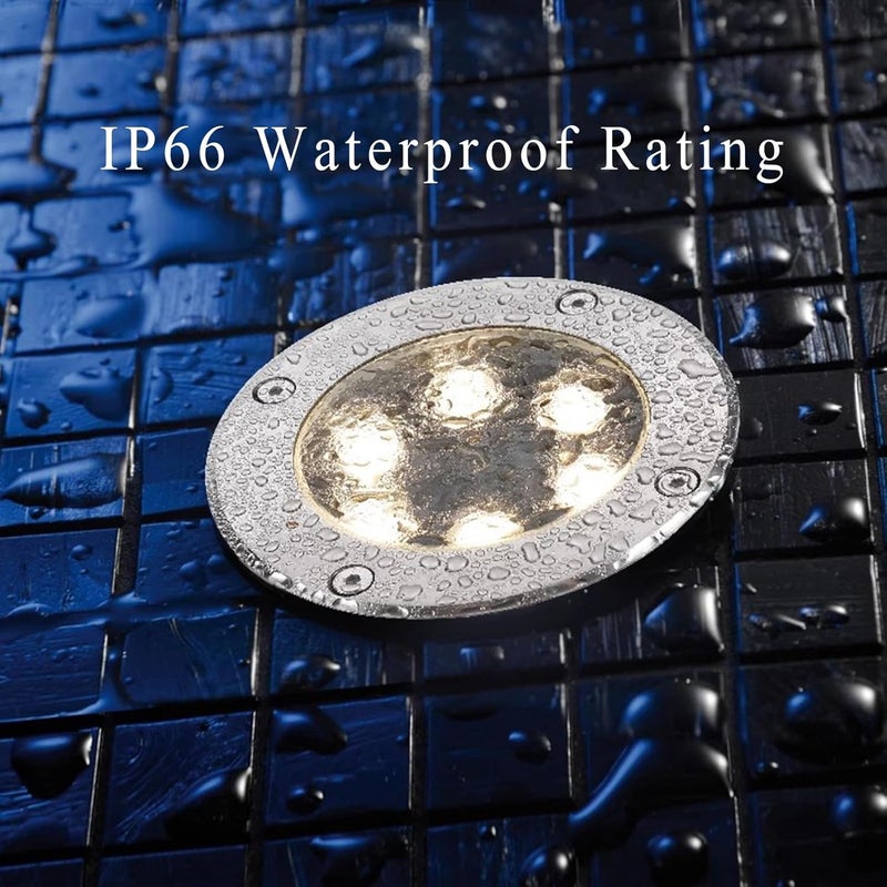 Outdoor Recessed Ground Light LED Landscape Light AC85-110V IP66 Waterproof Buried Lights for Walkway Courtyard Scenic Area Garden Park Round Landscape Lamp - Image 5