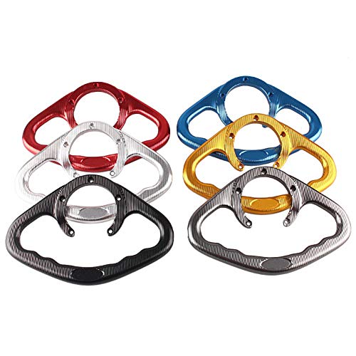 Luckmart Motorcycle Aluminium Rear Passenger Gas Tank Bar Handle Grip Bar Handlebar Grab 5 Holes Compatible for Suzuki GSXR600 GSXR750 GSXR1000 GSXS750 Spare Parts Black - Image 3