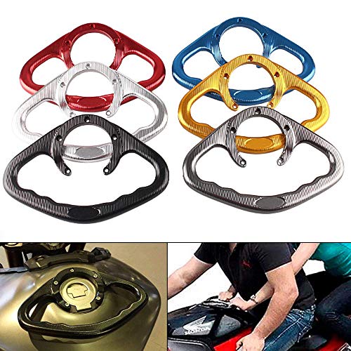 Luckmart Motorcycle Aluminium Rear Passenger Gas Tank Bar Handle Grip Bar Handlebar Grab 5 Holes Compatible for Suzuki GSXR600 GSXR750 GSXR1000 GSXS750 Spare Parts Black - Image 5