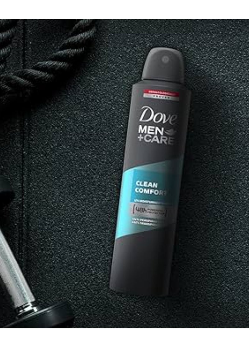 دوف للرجال+ بخاخ مزيل العرق كير كلين كومفورت - 250 مل