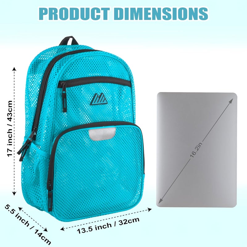 Summit Ridge Reflective Mesh School Backpack for Teens, Girls, Boys | Wire Frame Mesh Beach Backpack XL with Zipper - Image 5