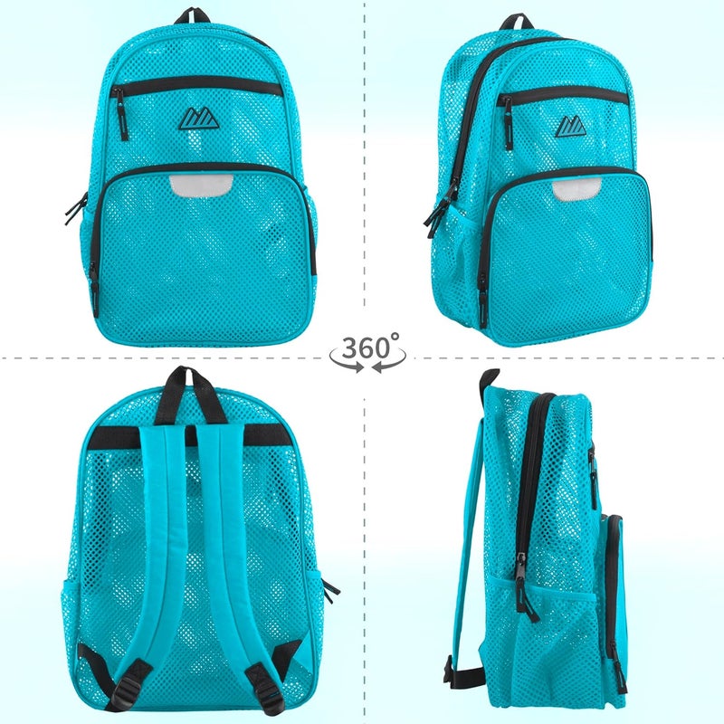 Summit Ridge Reflective Mesh School Backpack for Teens, Girls, Boys | Wire Frame Mesh Beach Backpack XL with Zipper - Image 4
