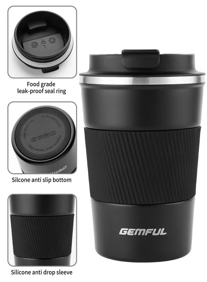 GEMFUL 510ml Stainless Steel Coffee Cup,Vacuum Insulated Tumbler, Vacuum Insulated Travel Mug for Home Office Outdoor Works Great for Ice Drinks and Hot Beverage, tumbler hot and cold - Image 3