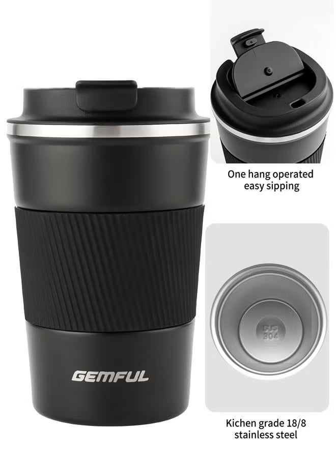 GEMFUL 510ml Stainless Steel Coffee Cup,Vacuum Insulated Tumbler, Vacuum Insulated Travel Mug for Home Office Outdoor Works Great for Ice Drinks and Hot Beverage, tumbler hot and cold - Image 2