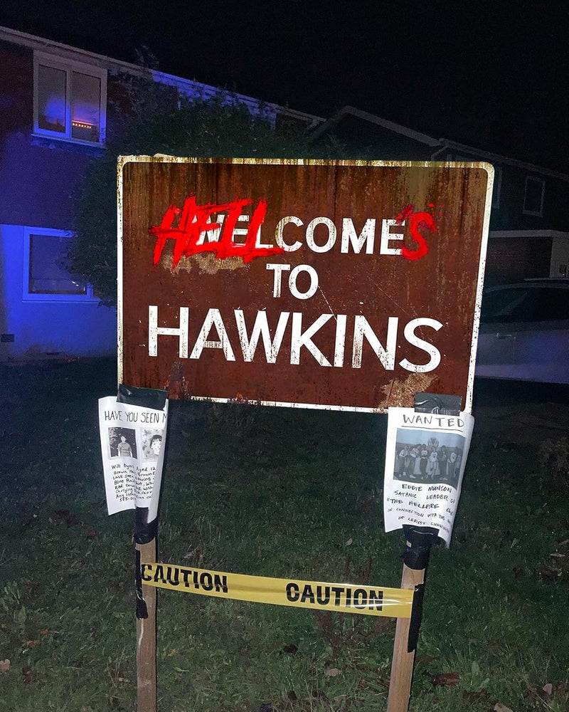 Flinelife Welcome to hawkins,Hell comes to hawkins sign,12 x 8, Stranger wall sign decor, Perfect for Stranger Fans gifts - Image 2