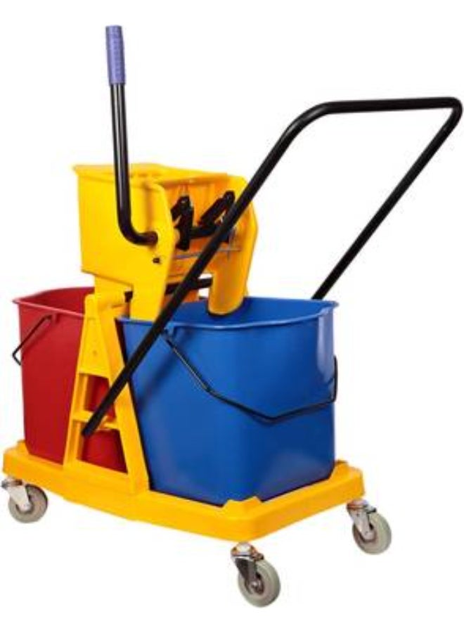 ركسو عربة تنظيف مزدوجة تفصل الماء المتسخ عن النظيف مع عصارة - Image 3