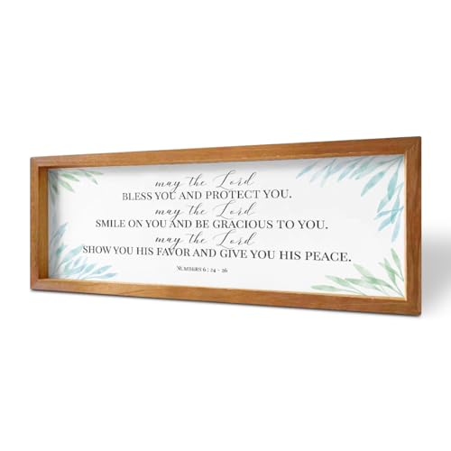 ENGVZ Inspirational Christian Rustic Country Motivational Bible Verse Decorative Wooden Framed Sign Encouraging Scripture Farmhouse Hanging Wall Decor Home Office Living Room Bathroom Hallway Decoration - Image 1