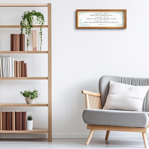 ENGVZ Inspirational Christian Rustic Country Motivational Bible Verse Decorative Wooden Framed Sign Encouraging Scripture Farmhouse Hanging Wall Decor Home Office Living Room Bathroom Hallway Decoration - Image 3