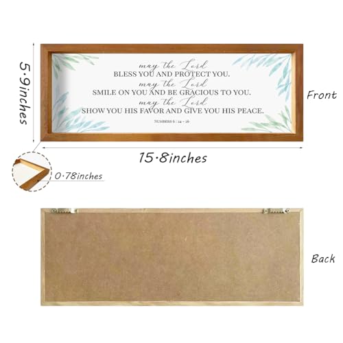 ENGVZ Inspirational Christian Rustic Country Motivational Bible Verse Decorative Wooden Framed Sign Encouraging Scripture Farmhouse Hanging Wall Decor Home Office Living Room Bathroom Hallway Decoration - Image 2