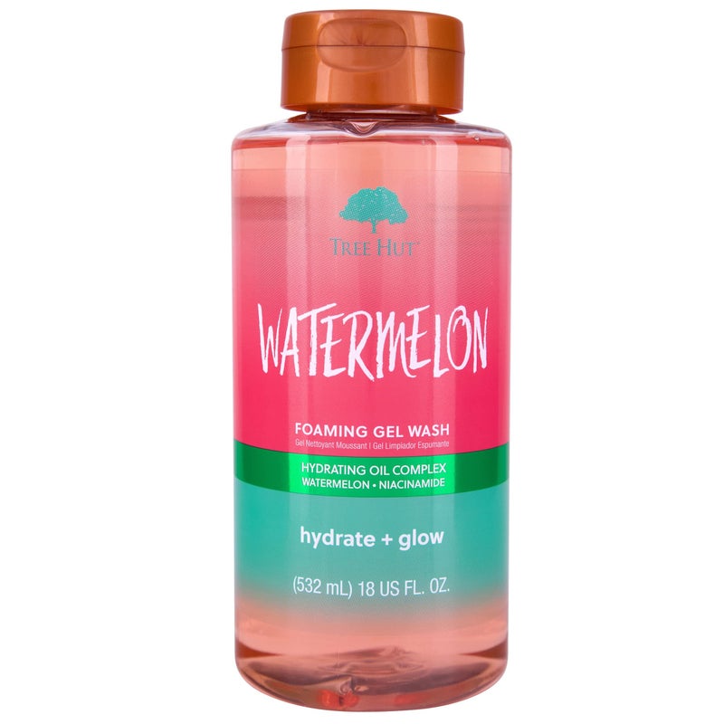 Tree Hut Watermelon Nourishing, Moisturizing & Hydrating Foaming Gel Wash, 18 oz. - Image 1