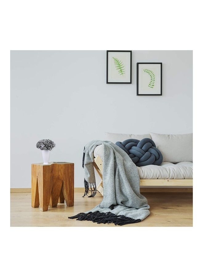 NIBEMINENT 5-Piece Artificial Hydrangea Flower Realistic Single Long Stem Grey/Green - Image 5