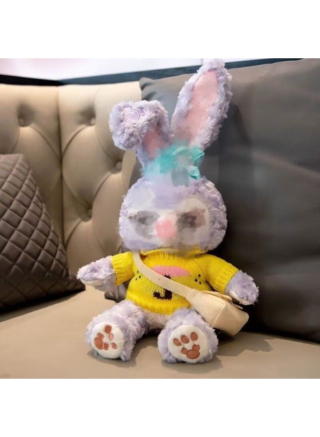 Star Dailou Doll Rabbit Plush Toy Cute Sleeping Pillow Girl Doll Rag Doll Girl Birthday Gift-Color:Small Umbrella Sweater + White Bag-Height: 50cm (hand-carry Gift Box + String Lights) - Image 1