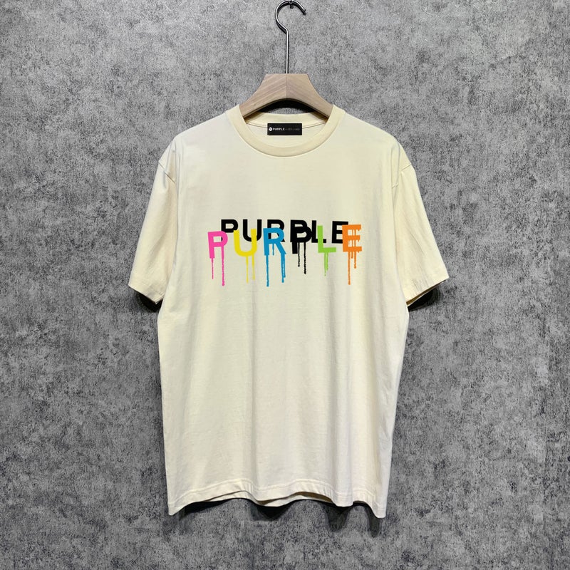 Long-Term Goods Fashion Brand Purple Brand T Shirt Round Neck Short Sleeve T-Shirt - Image 4