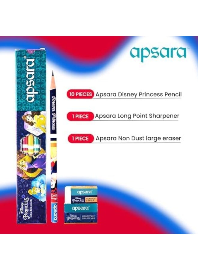 أبسارا أقلام رصاص داكنة للغاية من أبسارا ديزني برينسيس - عبوة من 10 أقلام رصاص - Image 4