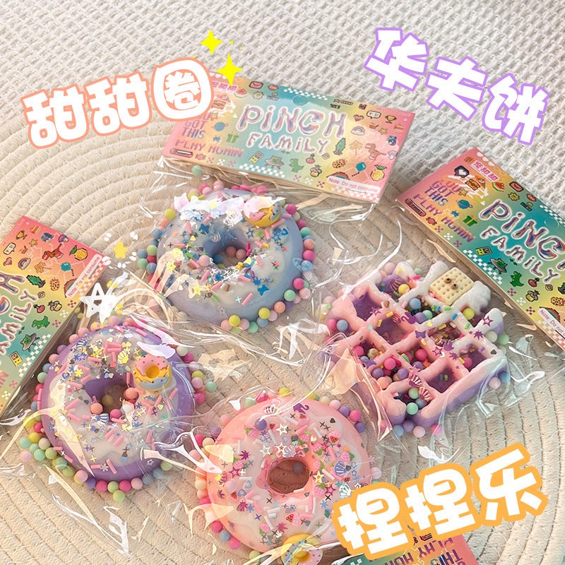 Mini Cat Paw Slow Rebound Donut Stress Relief Toy - Assorted  Colors - Image 2