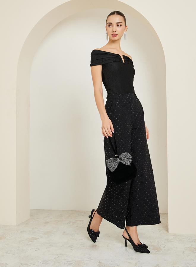 Styli Black Knit Off-Shoulder Top - Image 2