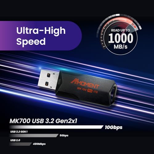 MMOMENT MK700 1TB USB 3.2 Gen2x1 Flash Drive, Read Speed up to 600MB/s, Write Speed up to 500MB/s,Thumb Drive - Image 2