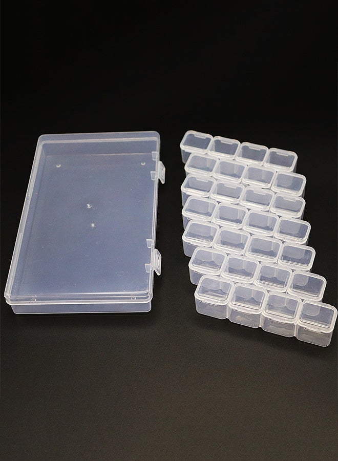 28-compartment jewellery storage box with 2 removable boxes - Image 2