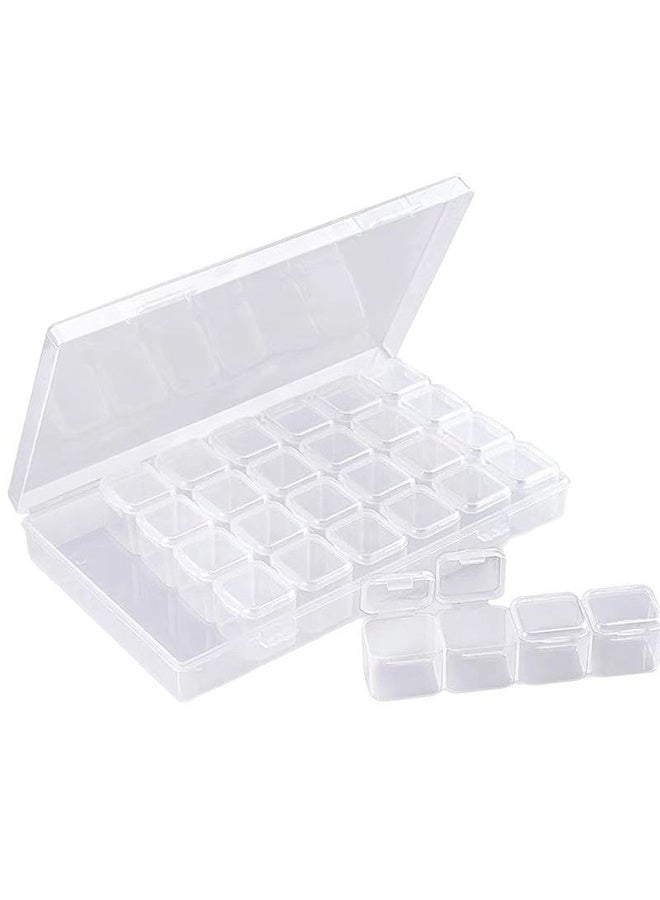 28-compartment jewellery storage box with 2 removable boxes - Image 1