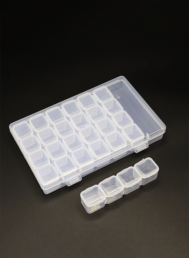 28-compartment jewellery storage box with 2 removable boxes - Image 5
