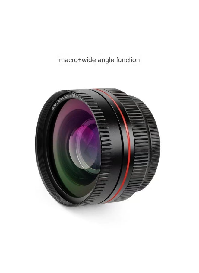 Volynix - 52mm 0.35x HD Fisheye Lens (with Macro Part) for DSLR Camera, Wide Angle Lens Mount - Image 1