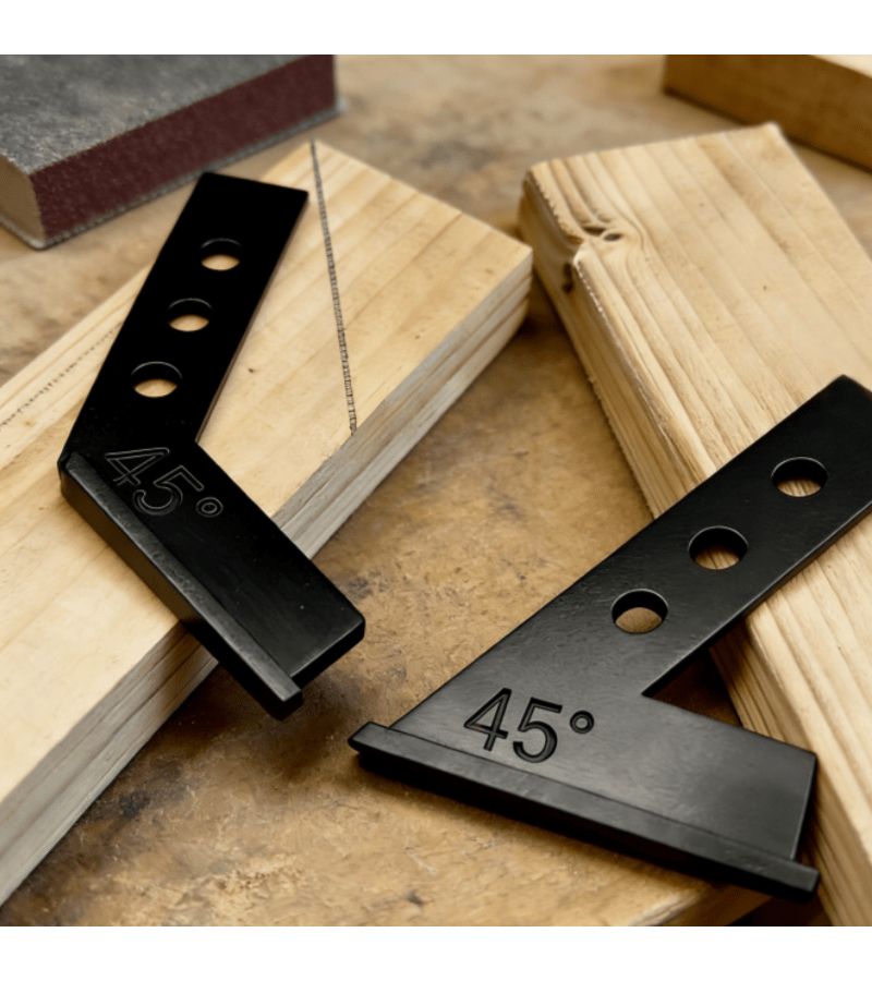 Black Protractor Set Of Two 45 Degree Angle Stop Squares Woodworking - Image 4