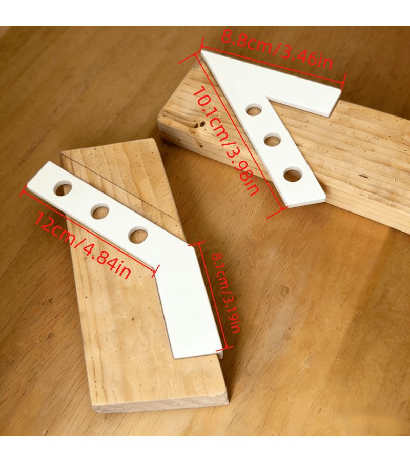 Black Protractor Set Of Two 45 Degree Angle Stop Squares Woodworking - Image 1