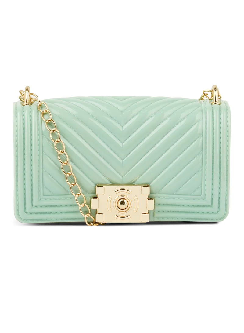 London Rag Mint Jelly Quilt Pattern Sling Bag