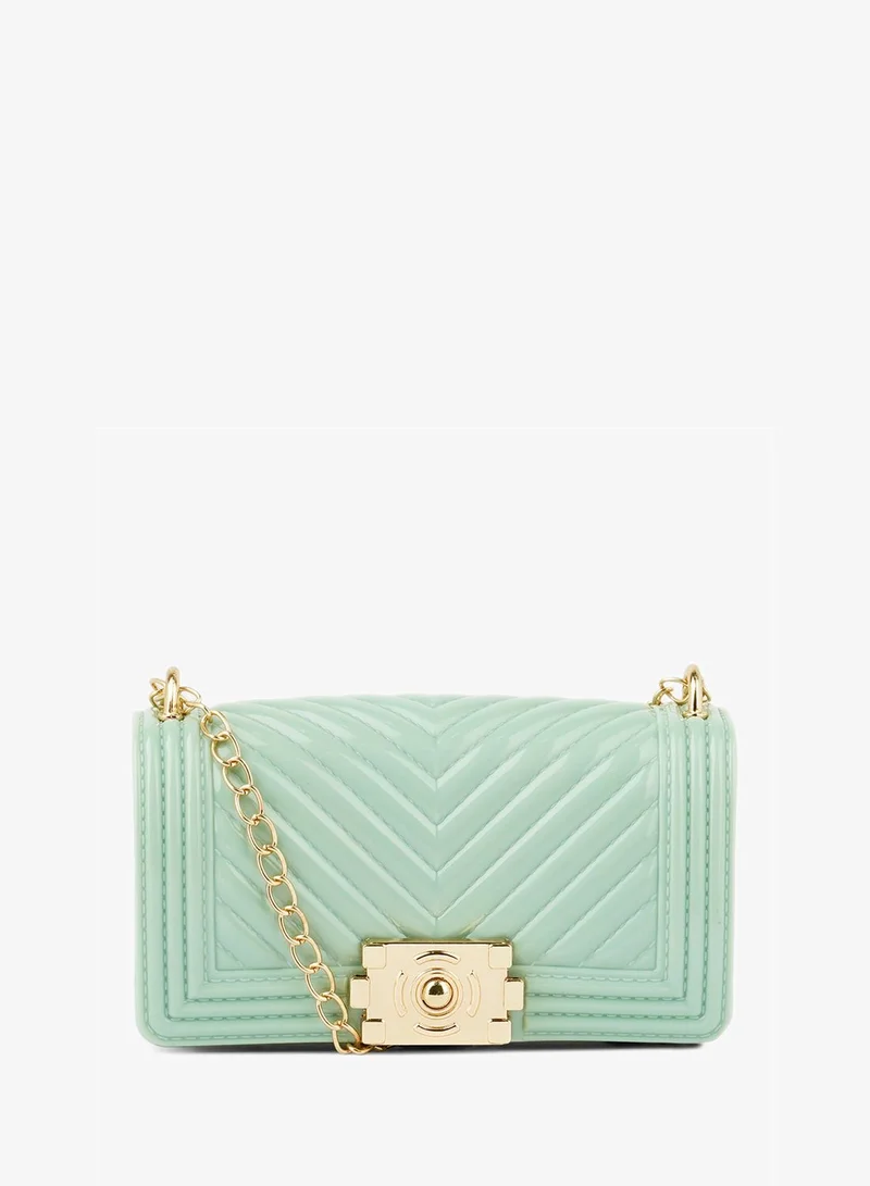 London Rag  Mint Jelly Quilt Pattern Sling Bag for Women | Best Price UAE