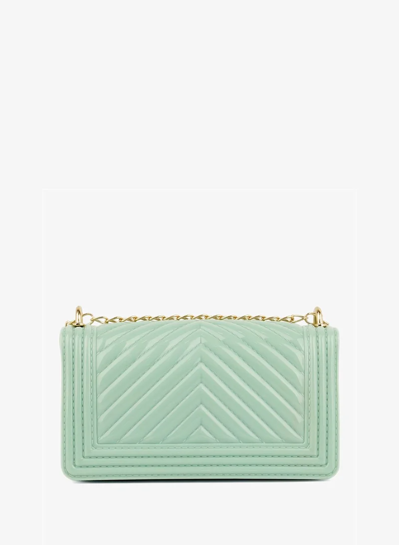London Rag  Mint Jelly Quilt Pattern Sling Bag for Women | Best Price UAE