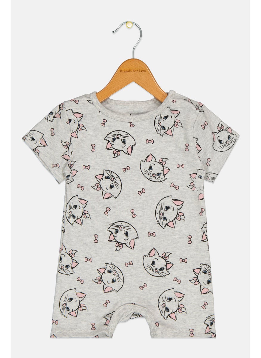 Disney - Toddlers Girl Graphic Print Short Sleeves Playsuit, Multicolor - Image 1