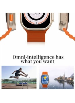W&O X9 Ultra smartwatch - Super Amoled Screen - 49mm - 2 straps ( Silicone & Fabric ) - Orange  - Image 3