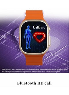 W&O X9 Ultra smartwatch - Super Amoled Screen - 49mm - 2 straps ( Silicone & Fabric ) - Orange  - Image 2