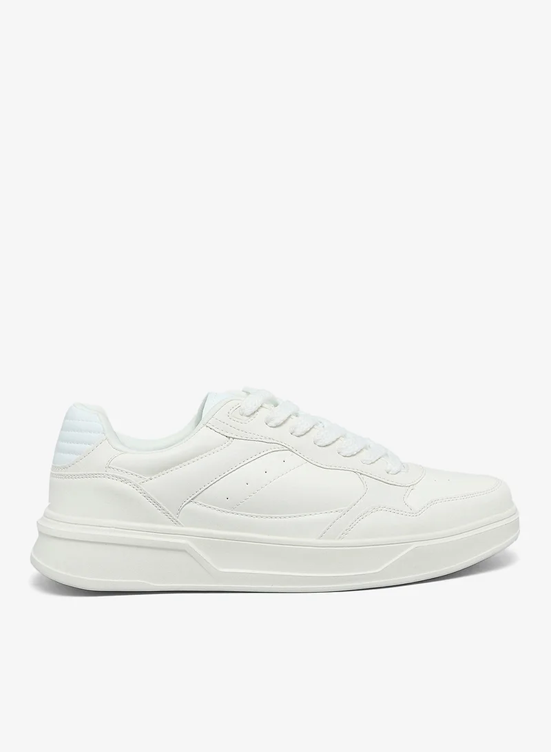 R&B Solid Lace Up Sneakers