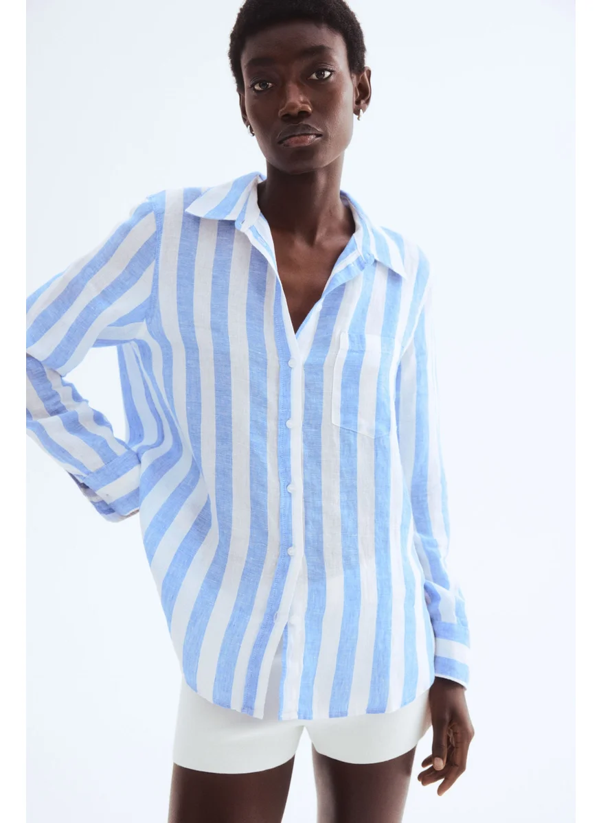اتش اند ام Linen Shirt