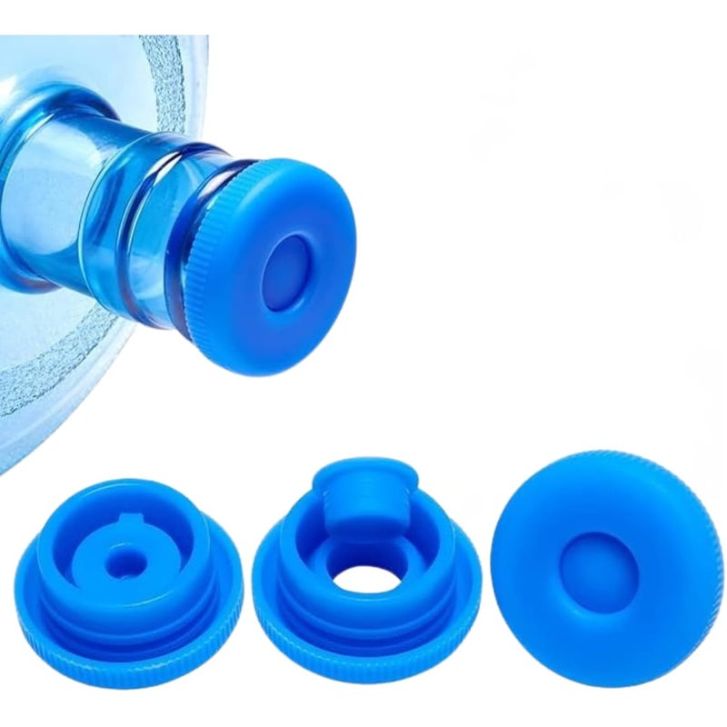 3 Pieces Reusable Gallon Water Jug Cap 55 Mm Bottles Silicone Non Spill Lid Anti Splash Seal Replacement Cover Secure Drinking Dispenser Accessory Home Office Outdoor Use - Image 1