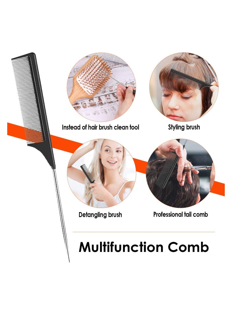 KASTWAVE Hair Brush Set, Natural Wooden Bamboo Hair Brush, Bamboo Detangling Hairbrush for Massaging Scalp, Eco-Friendly Paddle Hairbrush for Women/Men/Kids Make Thin Long Curly Hair Health - Image 5