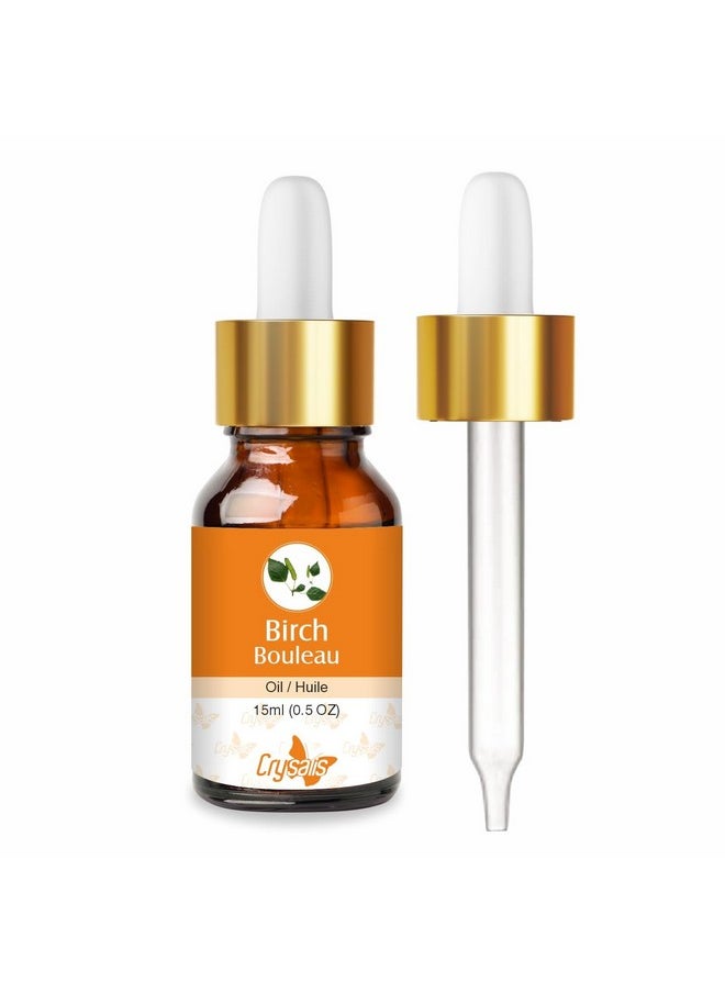 CRYSALIS Crysalis Birch (Betula) Oil,100% Pure & Natural Undiluted Essential Oil Organic Standard For Skin & Hair Care - 15ml With Dropper  - Image 1