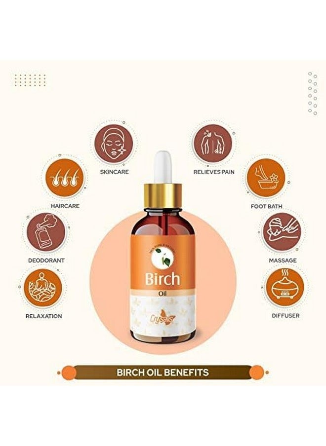 CRYSALIS Crysalis Birch (Betula) Oil,100% Pure & Natural Undiluted Essential Oil Organic Standard For Skin & Hair Care - 15ml With Dropper  - Image 4