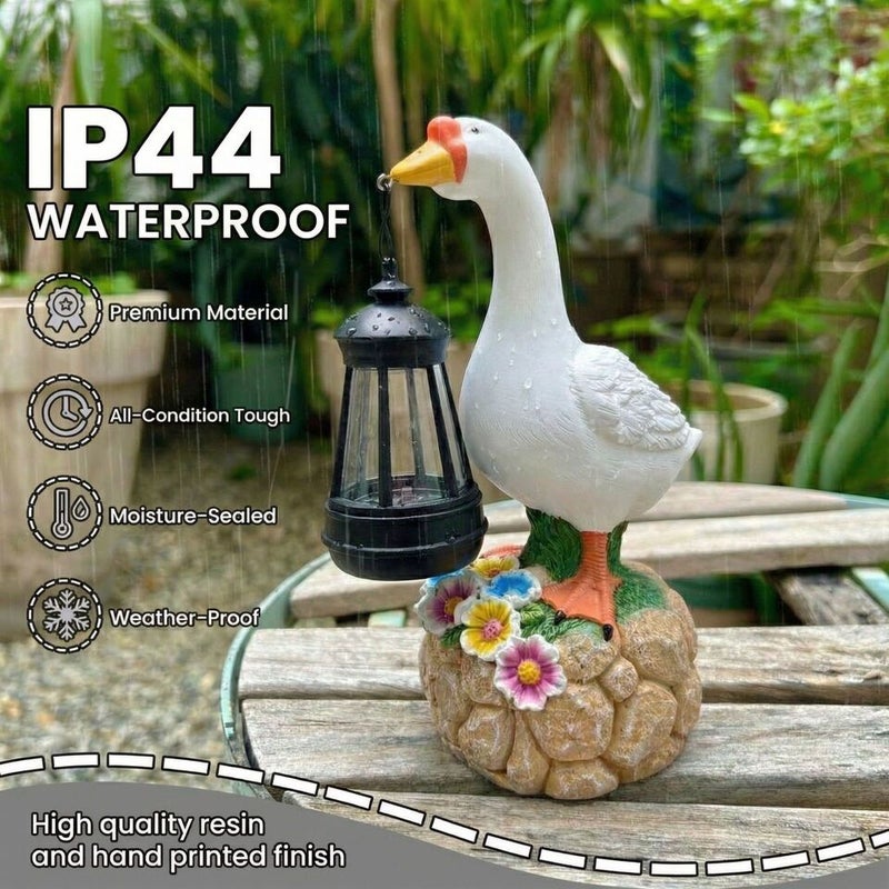 Solar Porch Goose Outdoor Statue Light Resin Goose Solar Light for Villa Garden Decor - Image 5