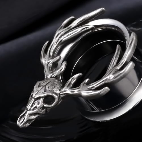 COOEAR Double Flared Ear Tunnel Flesh Ear Gauges Expander Piercing Stretchers Earrings 00g - Image 3