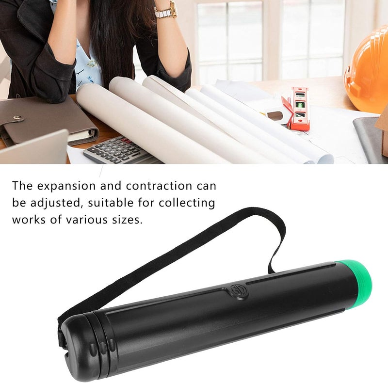 كلاراكو أنبوب ملصقات المستندات من كلاركو، أنبوب رسم تلسكوبي من 19.3 بوصة إلى 43.3 بوصة، أنبوب تخزين بلاستيكي سميك مع حزام كتف قابل للتعديل لتخزين الملصقات والمستندات واللوحات والمخططات والرسومات وما إلى ذلك - Image 2