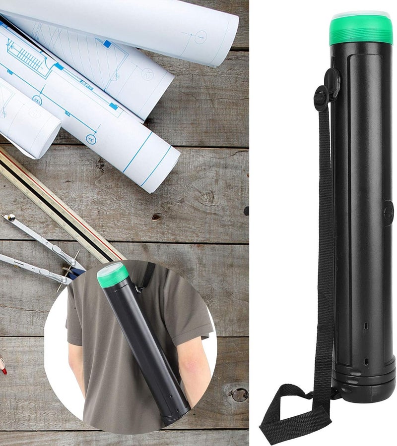 كلاراكو أنبوب ملصقات المستندات من كلاركو، أنبوب رسم تلسكوبي من 19.3 بوصة إلى 43.3 بوصة، أنبوب تخزين بلاستيكي سميك مع حزام كتف قابل للتعديل لتخزين الملصقات والمستندات واللوحات والمخططات والرسومات وما إلى ذلك - Image 4