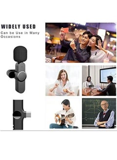 Generic 2 in 1 iphone or type-c Wireless Lavalier Microphone For IPhone, Plug Play, Portable Audio Video Recording Mic for Youtube, Live Stream, Vlog, Interview, Laptops PC  - Image 2