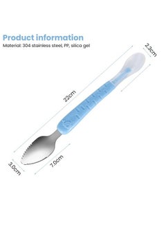 Snowie Soft Baby Fruit Spoon Scraper For Baby Feeding 2 In 1 Multifunction Serrated Grapefruit Fruit Spoon For Kids;Toldder  - Image 5