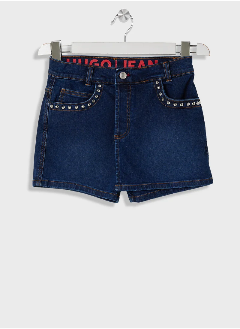 HUGO Kids Denim Mini Skort