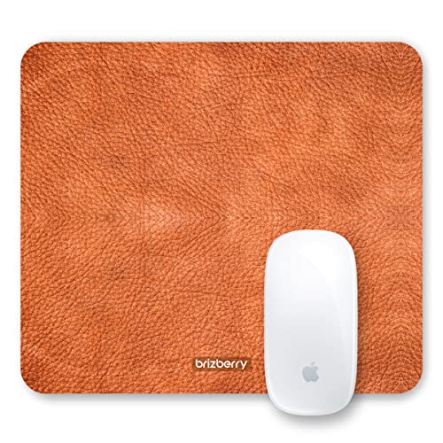 ARTBRIZ BRIZBERRY Mouse Pad, Large Printed Premium Anti Skid Rubber Base for Desktop Laptop 240 X 210 X 3 mm [20% Larger] (Leather Texture, Pack of 1) - Image 1
