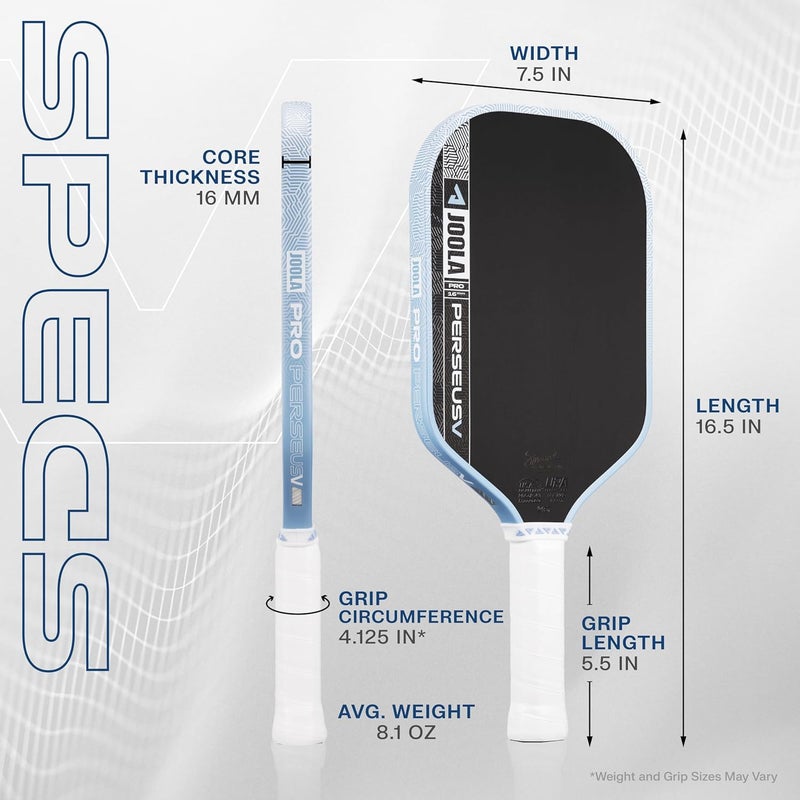 JOOLA Perseus Pro V Pickleball Paddle - 16mm Raw Carbon Fiber with Enhanced Frame & Propulsion Core - Image 5
