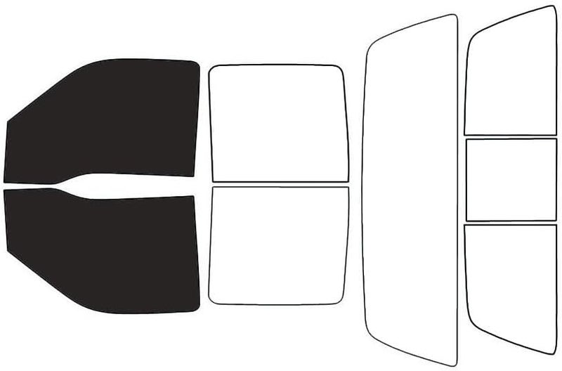 Rvinyl Window Tint Kit Compatible with Ford F-250 1999-2007 4 Door - Black 5% - Single Ply No Bubble Film - Do it Yourself Vehicle Front Precut Kit - Image 1